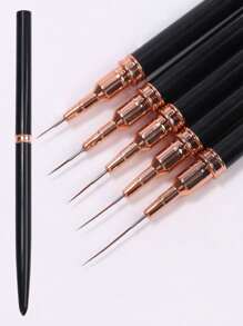 5 Pieces Nail Brush Set Clay Painting Tools Slim Line Stripe Painting UV Gel Painting Nail Design Pen Professional Nail Tools For Home Diy