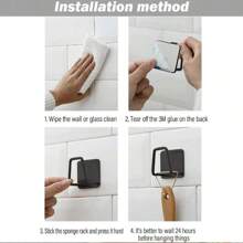 Stainless Steel Sponge Holder, No Drilling Sink Organizer, Sponge Drain Rack, Kitchen Sink Scrubber Holder, Dishcloth Hanging Storage Rack, Black,Multiple Packs Stainless Steel Kitchen Sink Sponges Holder, Self Adhesive Draining Drying Rack,Chic Stainless Steel Sponge Holders - Easy Stick, No Drill, Kitchen & Bathroom Sponge Storage Rack