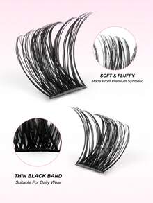 120 chiếc lông mi riêng lẻ D Curl Winged Cat Eye Fox Eye, Tự làm lông mi phân đoạn, Lông mi chùm đơn màu đen mềm mại dày đặc, Lông mi chùm chảy chéo mềm mại, Lông mi giả có thể tái sử dụng để đeo hàng ngày - D - Xem 8