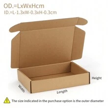 12pcs/Pack Kraft Paper Corrugated Boxes, Multi-Size Options, Postal Shipping Cartons, Packaging, Airplane Boxes, Gift Boxes, Corrugated Boxes, Shipping Boxes Valentine's Day