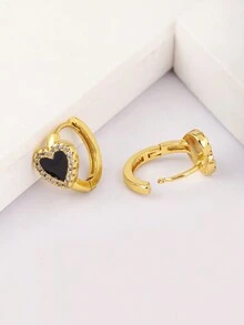 1 对情人节白色 CZ 宝石 18k 镀金铜女士耳环，奢华珠宝约会礼物 - 耳環 - 查看 7