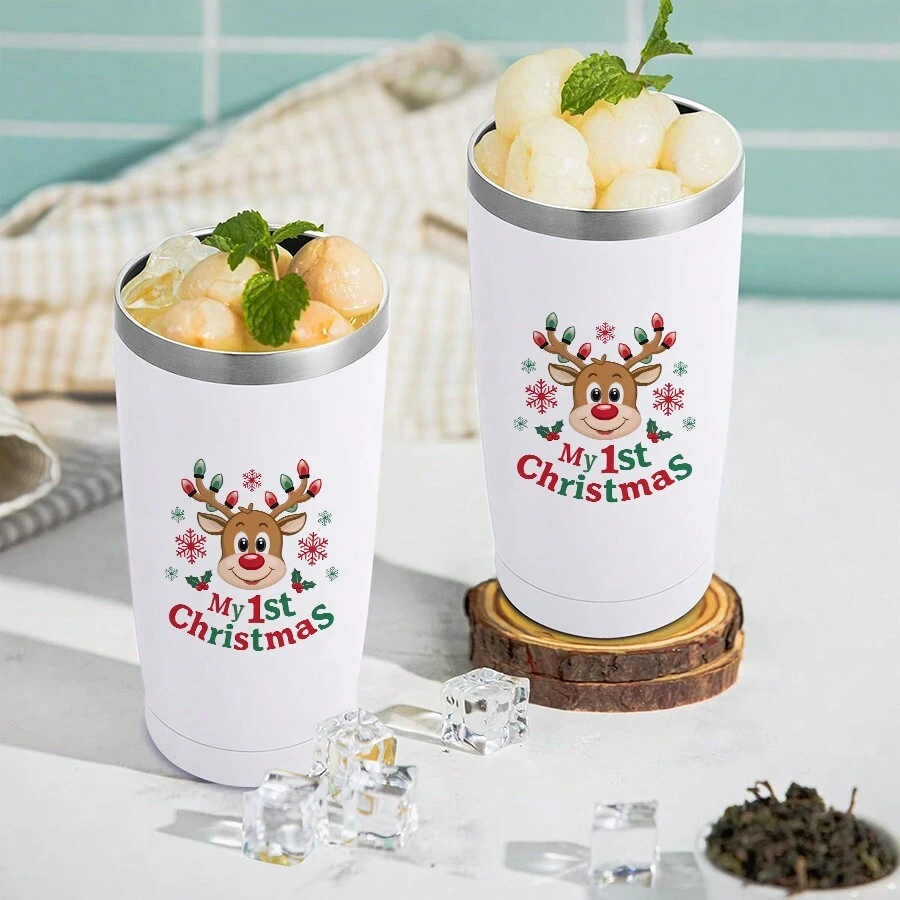 1 chiếc cốc đựng nước 20oz trên ô tô, cốc đựng nước cách nhiệt hai lớp bằng thép không gỉ, cốc cà phê, cốc du lịch, cốc thủy tinh, cốc đựng nước di động, phong cách và đơn giản, quà tặng cho chị em gái, lễ tạ ơn, giáng sinh, quà tặng giữa các bạn gái - trắng - Xem 1