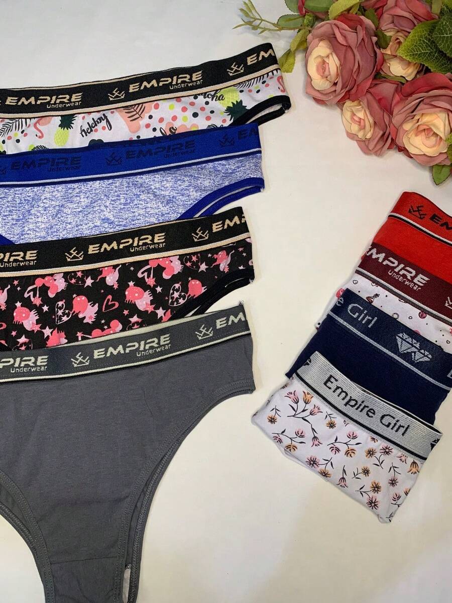 Kit 8 Adult Cotton Thong Panties - 彩色 - 查看 1