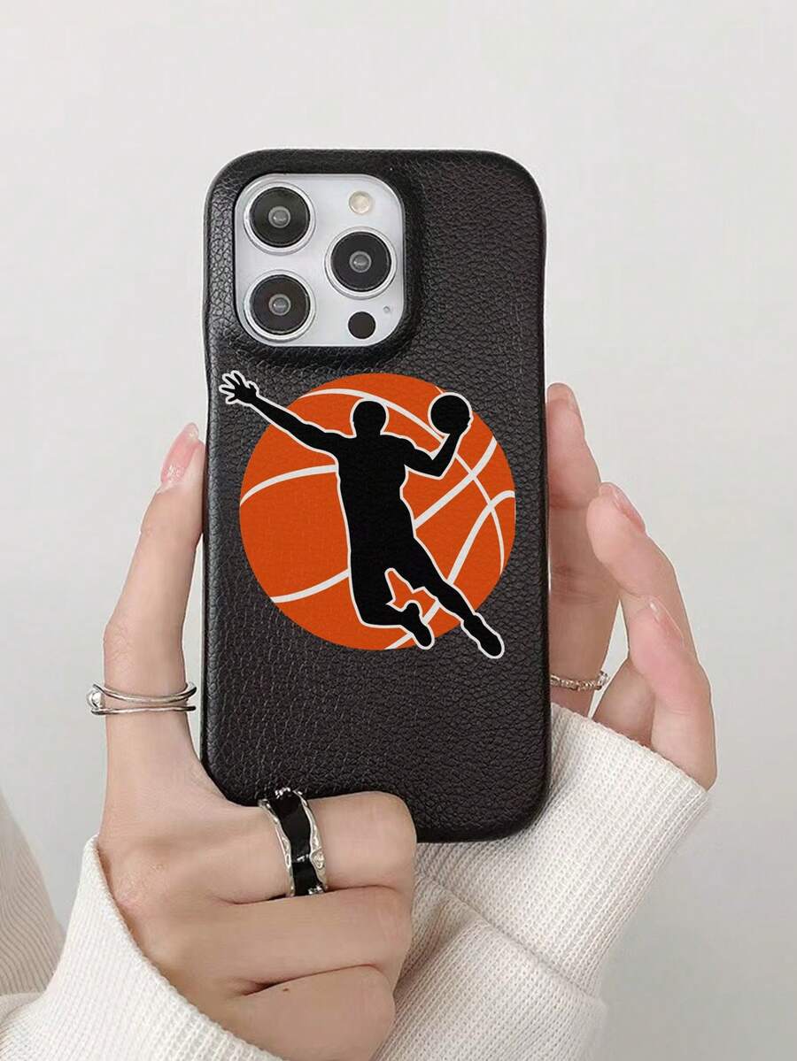 1 Ốp điện thoại TPU họa tiết bóng rổ thời trang màu đen, tương thích với iPhone 16/16 Pro/16 Plus/16 Pro Max/X/XS/XR/XS Max/11/11 Pro Max/12/12 Pro/12 Pro Max/13/13 Pro/13 Pro Max/14/14 Pro/14 Plus/14 Pro Max/15/15 Pro/15 Plus/15 Pro Max - màu đen - Xem 1