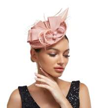 Luxurious & Charming Kentucky Derby Church Hat, Pearl Mesh Design With Bow, Makeup Ball Wedding Hair Accessory Headband For Women, Tiny Hats, Mini Fascinator, Mini Top Hat , Mini Cap, Head Piece, Rave Accessories
