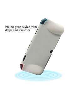 1入組Switch OLED遊戲保護套，防墜/防塵/防刮花設計，矽膠材質遊戲配件，符合人體工學握感，提高遊戲操作體驗並減輕手部疲勞