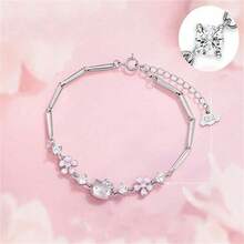 1/2 chiếc/Bộ vòng tay kèm nhẫn và vòng cổ thiết kế hình tai lớn, dây chuyền bạc có thể điều chỉnh, thời trang cho Giáng sinh, Lễ tạ ơn, Ngày lễ tình nhân, Quà tặng năm mới cho bạn bè và gia đình (Một số mặt hàng có thể là ngẫu nhiên) - nhiều màu - Xem 9