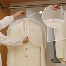 6 Gói/12 Gói Vỏ Bọc Quần Áo Bằng PEVA, Túi Bảo Vệ Bụi Trong Suốt Có Khóa Lật, Vỏ Bọc Chống Bụi Cho Áo Khoác Vest Treo Tủ Quần Áo - Nhiều màu - Xem 7