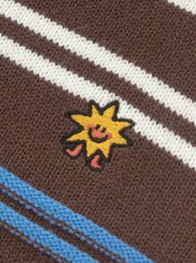 Balabala Boys' & Girls' Cartoon Knit Sweater Cute Pullover For Fall/Winter 2024 - Coffee Brown - View 7