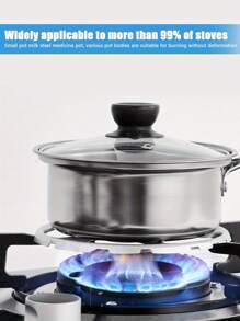 1 Miếng Lò ga Giá đỡ Dấu ngoặc Phụ kiện , Nồi sữa Chống trượt Giá đỡ , Giá đỡ , Nhỏ bé Nồi Giá đỡ , phổ cập - Bạc - Xem 9