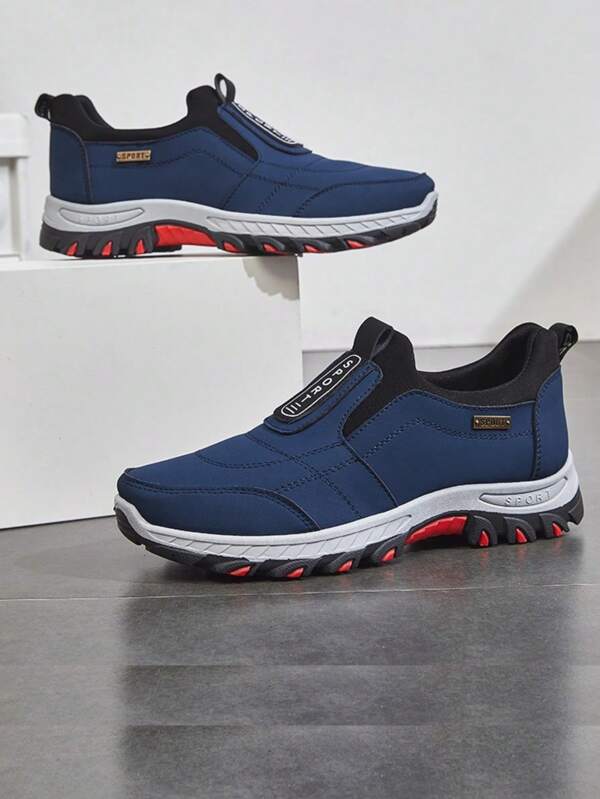 Zapatillas deportivas transpirables tipo slip-on informales para hombres, talla grande