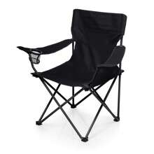 1pc Folding Camping Chair, Lightweight Picnic Chair With 600D Oxford Fabric, Steel Frame Outdoor Chair With Cup Holder, Lawn Chair For Outdoors Fishing, Hiking, Travel, Picnic, Beach, Supports 90KG & Include Storage Bags, Black - 黑色 - 查看 4