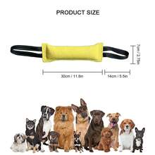 Gậy nhai huấn luyện chó chống cắn 30cm, đồ chơi nhai bền bỉ để huấn luyện chó và mài răng - Màu vàng - Xem 2