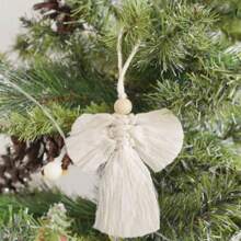 Handmade Knitted Christmas Tree Ornament, Christmas Decor Pendant Hanging, Simple Creative Craft, Christmas Party Supplies, Holiday Decoration, Christmas Tree Backdrop Ornament, Handmade Knitted Prop Wall Hanging Gift Decor,Christmas - Multicolor - View 7