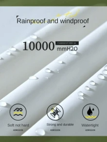 Áo mưa EVA dày chống thấm nước cho nữ Du lịch đi bộ đường dài ngoài trời Áo mưa Poncho Áo mưa trùm đầu - Xem 5