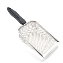 1 chiếc xẻng xúc cát vệ sinh cho thú cưng bằng thép không gỉ cao cấp - Xẻng xúc cát hiệu quả giúp dễ dàng loại bỏ chất thải của chó và mèo, dụng cụ tiện lợi cho người nuôi thú cưng, thiết kế bền và dễ vệ sinh để sử dụng lâu dài - màu đen - Xem 10