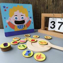 Wooden Pretend-Play Feeding Game Early Educational Montesorri Toys Pretend To Feed Toy Good-Habbit Excercise Fun And Educational Toys