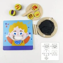 Wooden Pretend-Play Feeding Game Early Educational Montesorri Toys Pretend To Feed Toy Good-Habbit Excercise Fun And Educational Toys