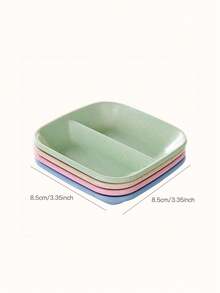 Đĩa đựng gia vị lưới đôi 4 chiếc, Đĩa đựng nước chấm gia dụng, Đĩa đựng nước tương, Đĩa đựng gia vị - Nhiều màu - Xem 10