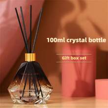 100ml Gradient Rhinestone Fragrant Deodorizer,Long-Lasting Air Freshener & Mosquito Repellent Rattan Sticks, Flameless Aroma Diffuser Set,Aromatherapy,House Freshener,Diffuser,Gift,Home Decor