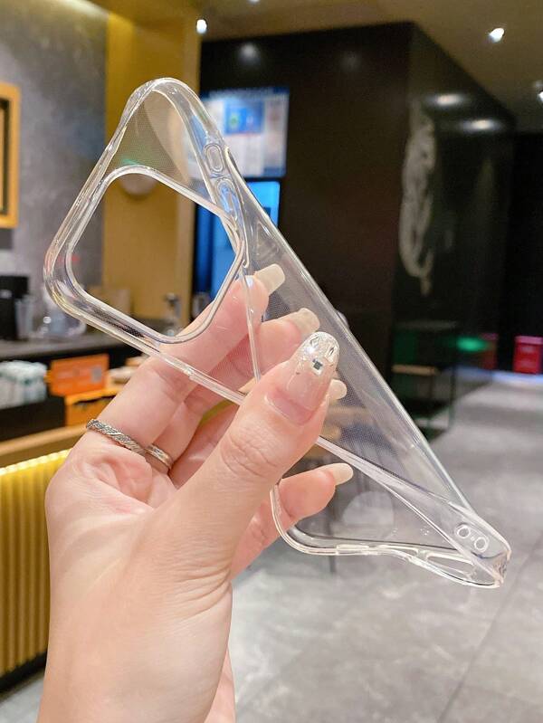 1pc Minimalist Transparent Phone Case, Compatible With IPhone 13/15/16 Pro Max/16 Plus And Galaxy Smartphones Waterproof Shockproof Anti-Fall Scratch Resistant