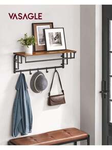 VASAGLE Clothes Hooks - 棕色 - 查看 1