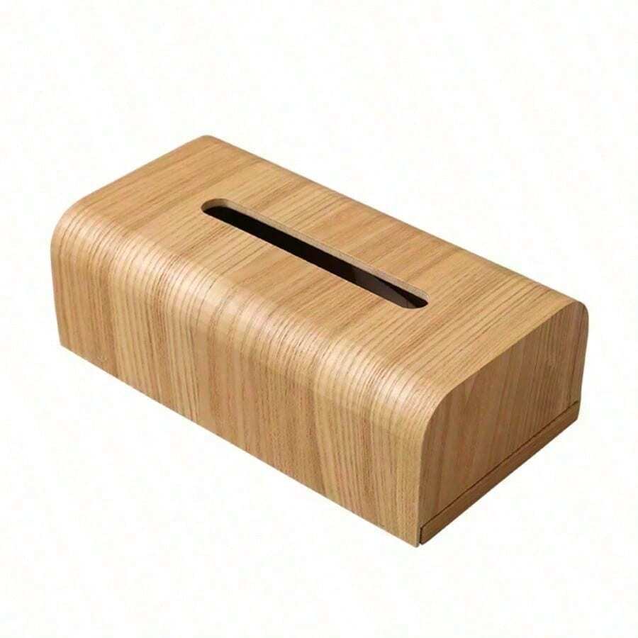 Walnut Wood Tissue Box Simple Wooden Paper Tray Napkin Paper Box Living