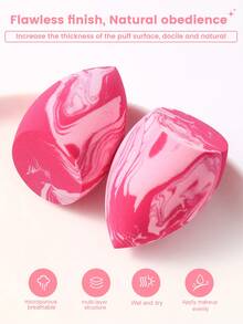 2pcs Makeup Sponges, Suitable For Cream And Powder Concealers, Loose Powder And Other Cosmetics Application - Multicolor - View 6