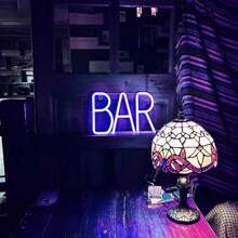 1pc Bar Neon Sign, 28.5x19cm/11.2x7.5in Neon Light Bar Sign, Bar Led Sign, Home Bar Neon Sign, Bar Party Wall Decor Neon Sign, Christmas Gift (Warm White) - Multicolor - View 10