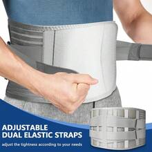 Back Support Belt For Men And Women With Lumbar Pad- Breathable Waist Lumbar Support Lower Back Brace - Grey - View 5
