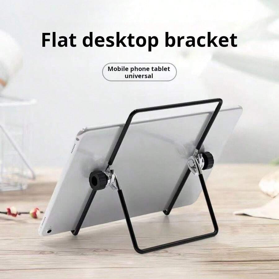 Giá đỡ điện thoại di động bằng kim loại Giáng sinh, giá đỡ bằng dây sắt có thể gập lại, xoay và điều chỉnh được, tương thích với máy tính bảng iPad - màu đen - Xem 1