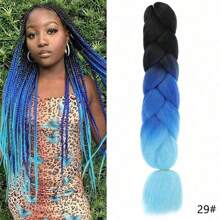 24 英寸渐变色合成发辫预拉伸批发大号编织 KaneKalon 接发 100g/件