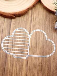 1/2pcs Heart Shape Metal Cutting Die - For Making Paper Cards, Scrapbooking, DIY Cards, Decorations For Album Crafts - Precise Cutting, Easy To Use, Multipurpose Design