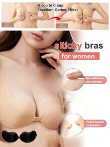 Silikon Büsten Push-up Mango Brust Aufkleber Nippelabdeckungen, unsichtbare nahtlose ultradünne atmungsaktive BH ohne Träger, Damen Wäsche & Unterwäsche Accessoires