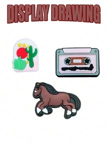 19 PCS Cowboy Series, Horses, Cowboy Hats, Tapes, Cowboy Boots, Horseshoes Show Charms - Detachable Shoe Accessories With Adorable Design, Easy To Use, And Perfect For Horse Riding, Costume Party, And Fashion Statement - Add A Touch Of Western Flair To Your Outfit