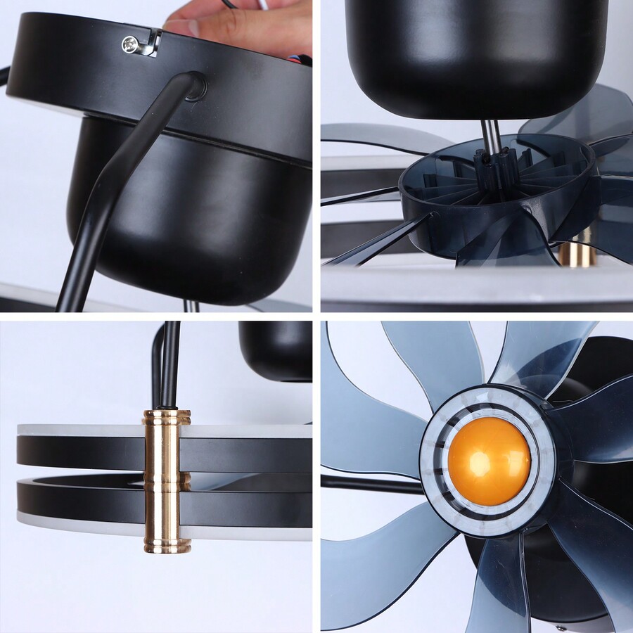 20'' Ceiling Fans With 6 Light And Remote Control, 3Speed UltraQuiet