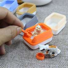 Hộp vệ sinh cho mèo Mini Toy House kèm xẻng - Phụ kiện tỷ lệ 1:12, có nhiều màu sắc (Không có phụ kiện cho mèo) - Nhiều màu - Xem 1