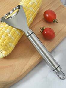 1pc Stainless Steel Corn Peeler Tool, Alloy Corn Stripper, Kitchen Gadget, Efficient Corn Kernel Remover, High Quality Corn Peeling Tool, Multifunctional Vegetable Peeler