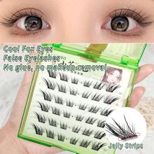 36 簇大容量睫毛，长度 9-14 毫米，厚度 0.07 毫米，卷曲度 C，无胶苏大河风格狐狸毛自然持久自粘卷曲睫毛，适用于动漫/卡通狐狸眼睫毛簇，睫毛簇，单根睫毛，睫毛，假睫毛 - C - 查看 7