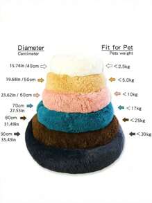 1 chiếc ổ nằm tròn cho thú cưng HUITAIYANG bằng vải nhung màu trơn, không thể tháo rời, mềm mại và thoải mái, có thể giặt máy. Thích hợp cho mèo và chó nhỏ/trung bình, sử dụng hàng ngày và mang theo khi ra ngoài. - Cà phê nâu - Xem 10