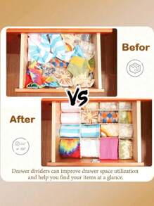 1/4 Piezas Divisor de cajón de plástico, organizador de almacenamiento ajustable para calcetines, ropa interior, accesorios, decoración, decoración de otoño, decoración de habitación, decoración del hogar, decoración de dormitorio (combinable libremente) regalos para mujeres, sol, viaje, frescos