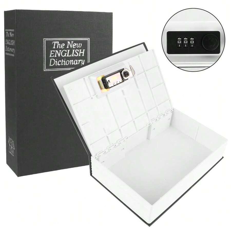 Cash Bill Money Coin Storage Money Hidden Key Safe Box Jewellery Lock