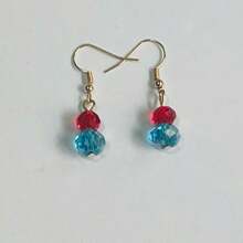 قطعة واحدة قلادة أنيقة للنساء مزينة بالبلورات والفيروز مع أقراط بلورية متدلية 2 قطعة