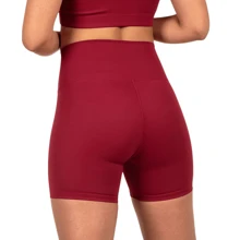 Shorts With Pocket For Running, Walking, Gym, Women's Compression - Burgundy - View 3