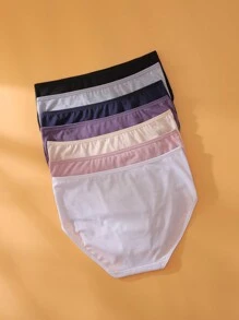 7 peças/Pacote Calcinhas Triângulo Respiráveis e Confortáveis com Estampa de Borboleta, Plus Size