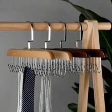 Cabide de madeira em forma de U com 8 ganchos - Multicolorido - Visão 2