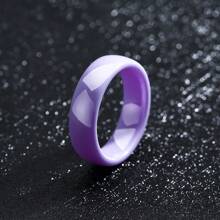 1 Pc 6mm Width Black White Ceramic Rings For Women Men Wedding Band Couple Ring For Her - Ceramics - View 30