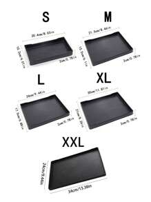 1 Peça Bandeja Quadrada Plástica Minimalista Preta e Branca com Textura de Madeira Falsa e Antiderrapante, Para Xícara de Chá, Toalha, Bandeja Retangular, Copo, Hotel, Armazenamento de Artigos de Higiene do Quarto de Hóspedes