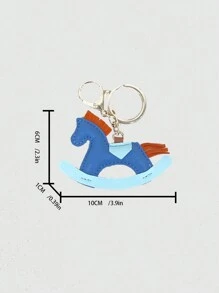 Dedoo Fashionable Minimalist Contrast Color Cute Cartoon Pony Pendant Keychain Accessory Keyring, Women Gift