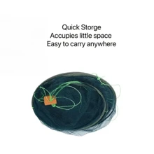 80cm Collapsible Drop Fishing Net, Cast Net For Shrimp, Fish, Eel Trap And Bait, Crab Net - Green - View 5